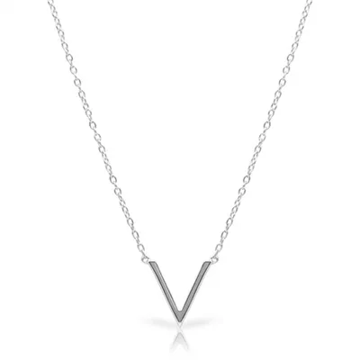 Collier i Sølv med V som vedhæng