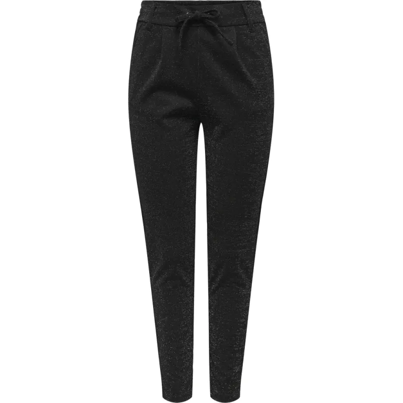 ONLY dame bukser ONLPOPTRASH-ALYA - Black Silver lurex
