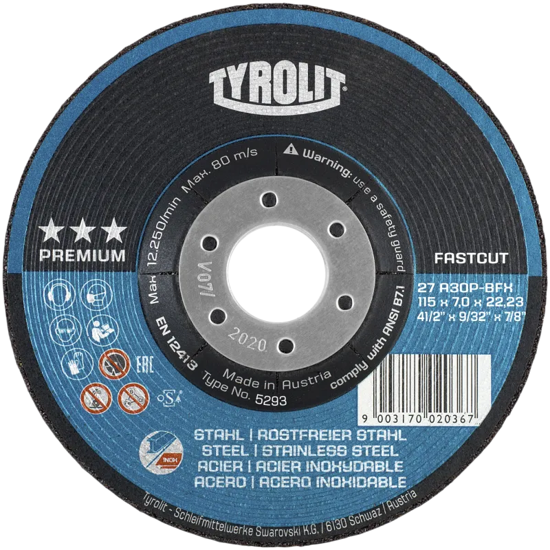 Skrubskive Premium 27E ø115×7 A30P-BFX