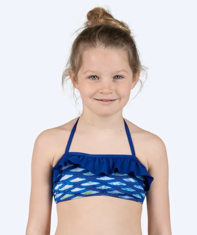 Watery havfrue bikini top til piger - Blue Ocean - Havfruehale badetøj - Børn
