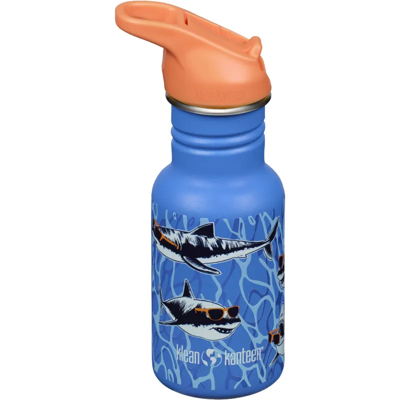 Klean kanteen Kid Classic Narrow Flip Vandflaske 355 ml, Sharks in Shades