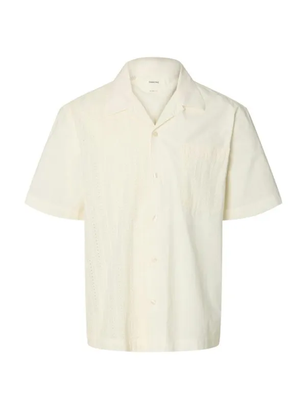 SLHRELAX-JAX SHIRT SS BRODERIE