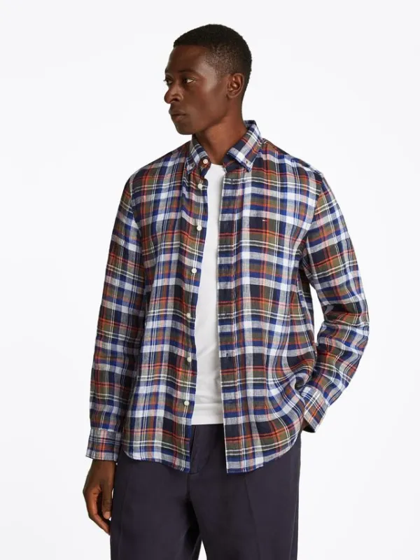 LINEN MULTI CHECK RF SHIRT