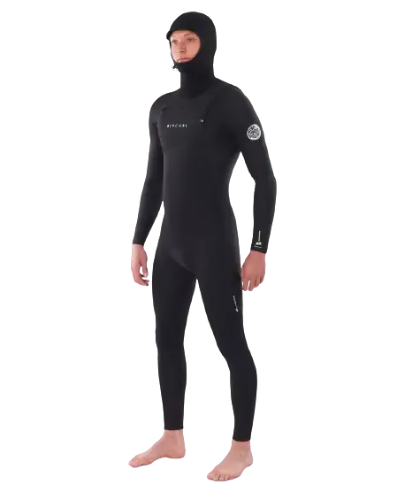 Rip Curl Dawn Patrol Hood (6/4 mm GB) C-Zip Våddragt til herre - Sort - XL