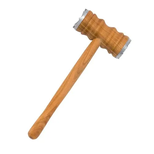 Kødhammer m. 2x metal i kirsebærtræ 28 cm - 1 stk