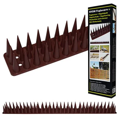 Ryom Fuglepigge 43 x 4 cm. 12 stk. Farve: Brun