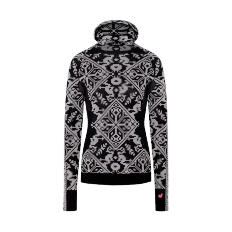Kari Traa Saga Hood, skiundertrøje, dame, sort