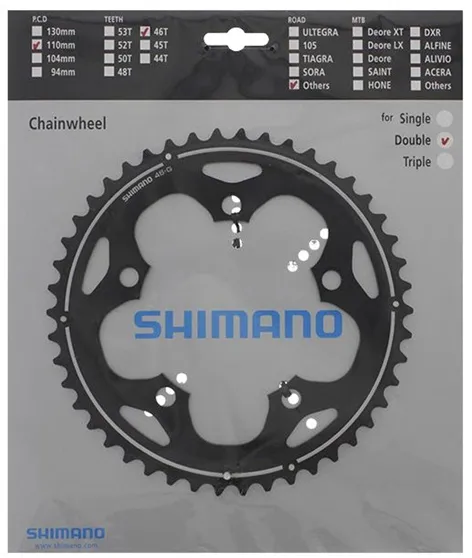 Shimano Klinge FC-CX50 - 110mm 10 Speed 46T - Sort