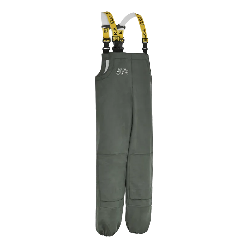 ELKA PRO Overall m/ lommer til knæpuder - Oliven - XS