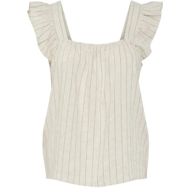 PIECES dame top PCPIA - Birch BLACK