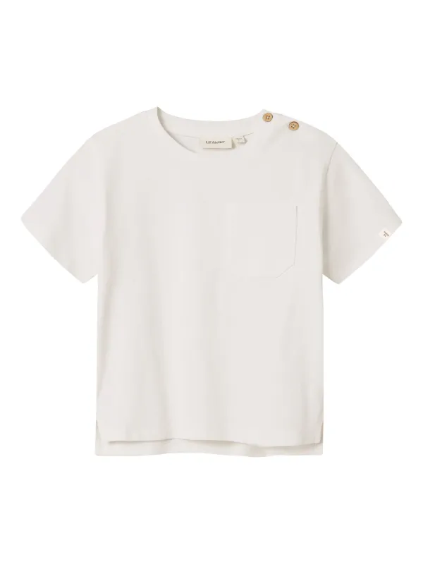 Lil Atelier Dolan SS Loose Top - Coconut Milk - 92 cm