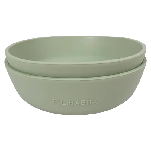Filibabba Silikone Skål Green (2 stk)