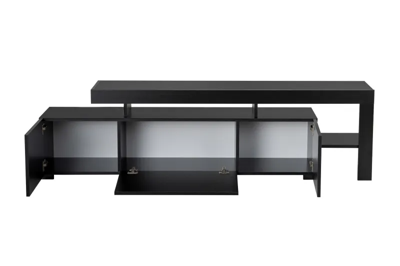 NORDVÄRK Beliz TV-bord, m. PVC-kantbånd LED-lys - træsort melamin (192x37)
