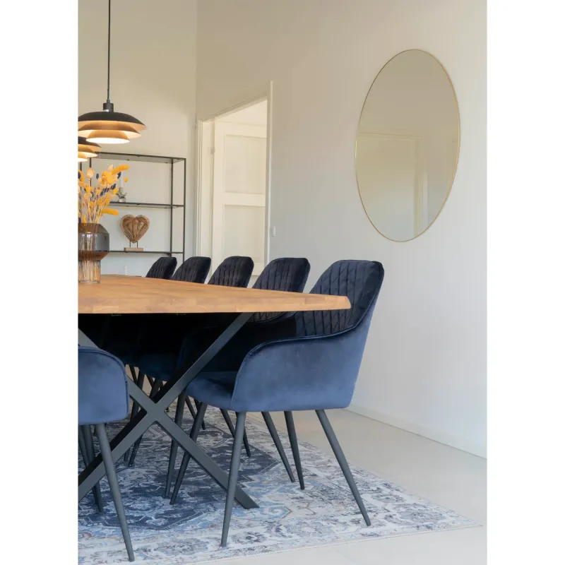 House Nordic - Jersey Spejl - messing look Ø100 cm