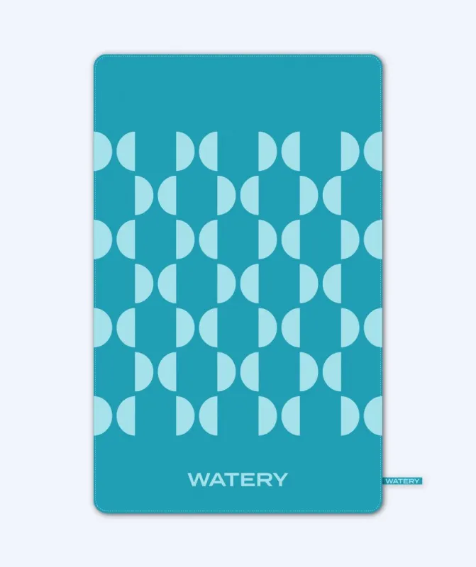Watery microfiber håndklæde (175 x 110 cm) - Rafferty - Ocean Blue - Håndklæder