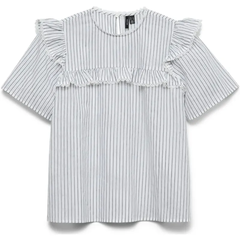 VERO MODA DAME TOP VMBELL - Snow White Black