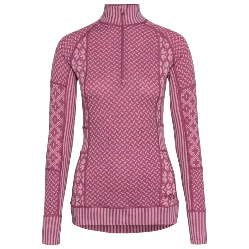 Kari Traa Smekker Half-Zip Skiundertrøje Dame, plum