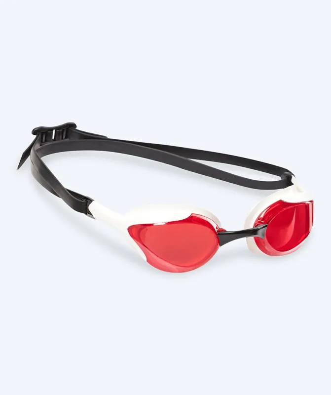 Watery Elite svømmebrille - Murphy Active - Hvid/pink - Konkurrence / trænings svømmebriller