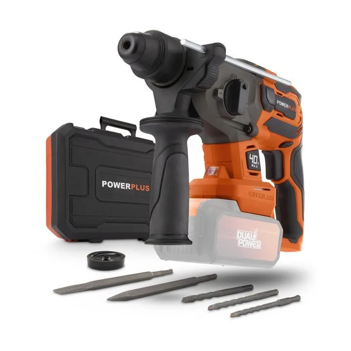 Borehammer 40 V 3 joule + 5 tilbehør