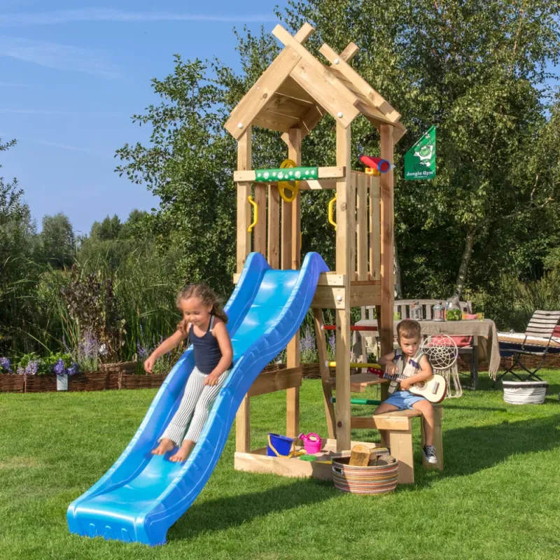 Jungle Gym - Legetårn Jungle Gym Totem m/ blå rutschebane
