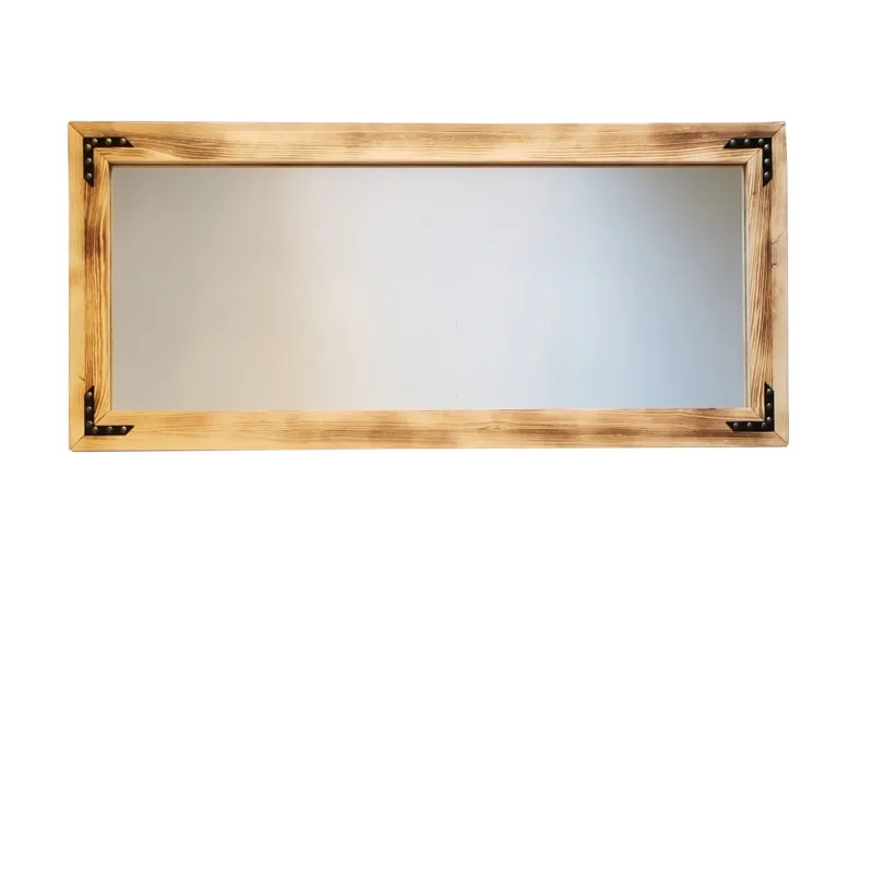 NORDVÄRK 11050 vægspejl, rektangulær - spejlglas og fyrretræ (50x110)