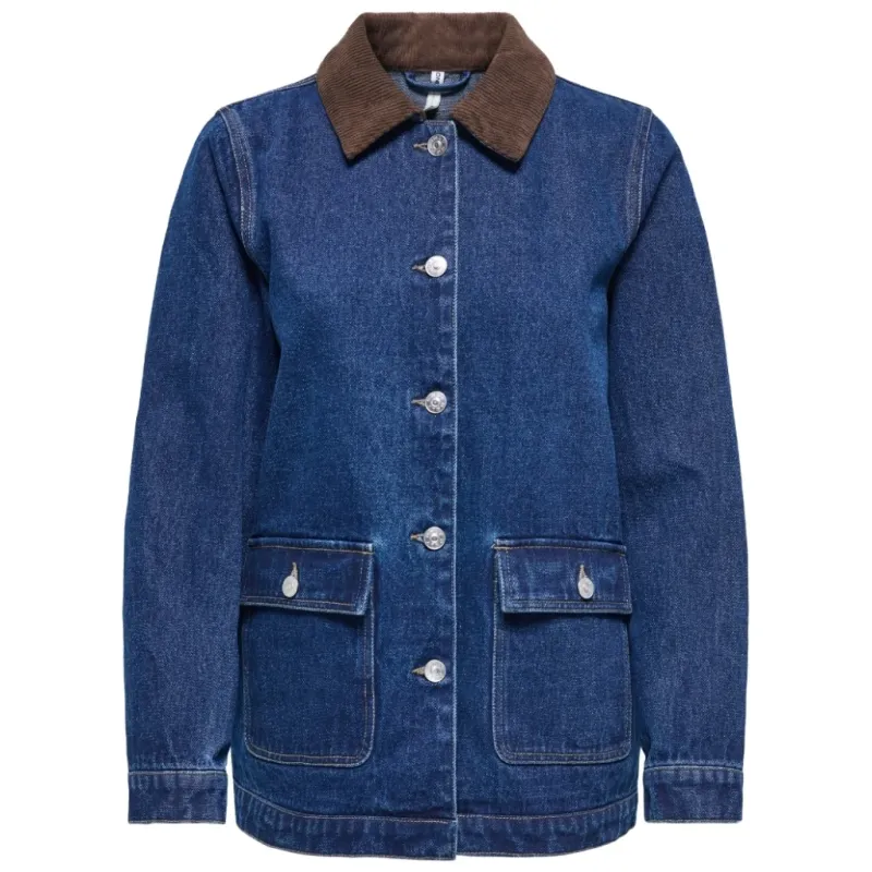 ONLY dame jakke ONLFRANKIE - Dark Blue Denim