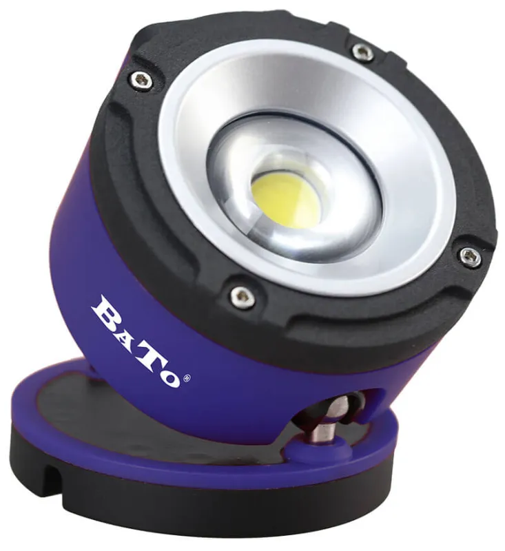 BATO Arbejdslampe LED COB 6W. Rund model 360° drejefod. Opladelig.