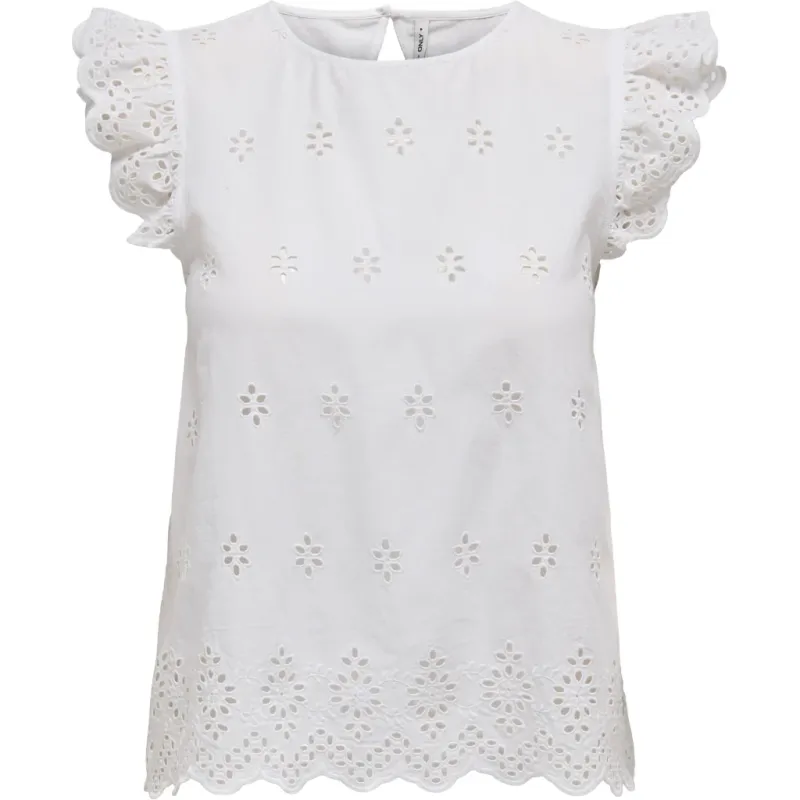 ONLY dame bluse ONLLOU - Bright White