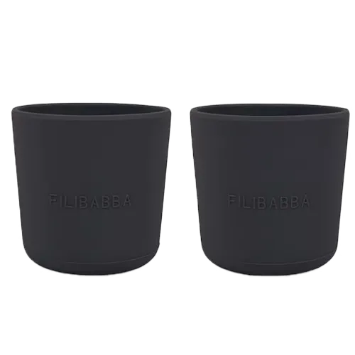 Filibabba Silikone Kop Stone Grey (2 stk)