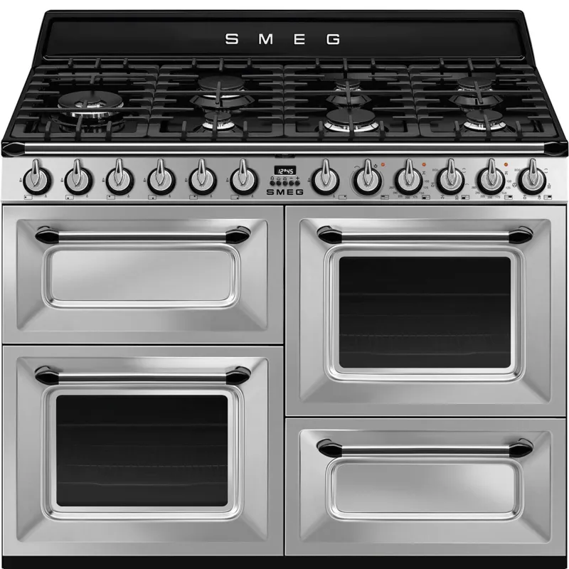 Smeg TR4110X-1 Victoria gaskomfur med 3 ovne 110 cm, rustfrit stål