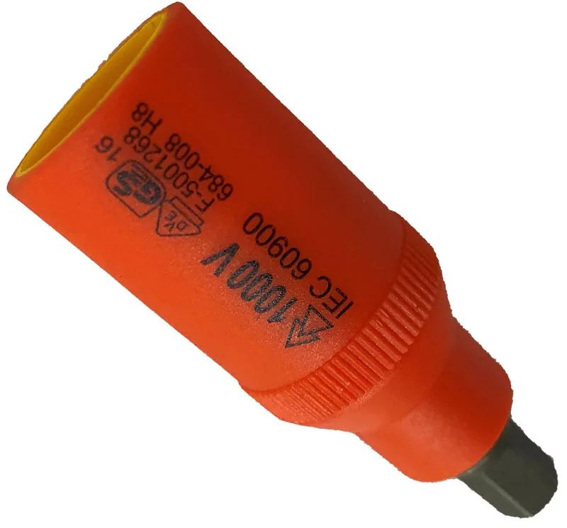 BATO VDE 1000V Stifttop kort 3/8" x 6mm. 6kt.
