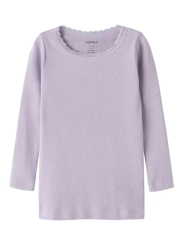 Name It Kab Langærmet Top - Lavender Gray - 98