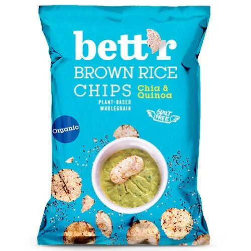 Ris Chips med chia og quinoa Øko. - 60 gram