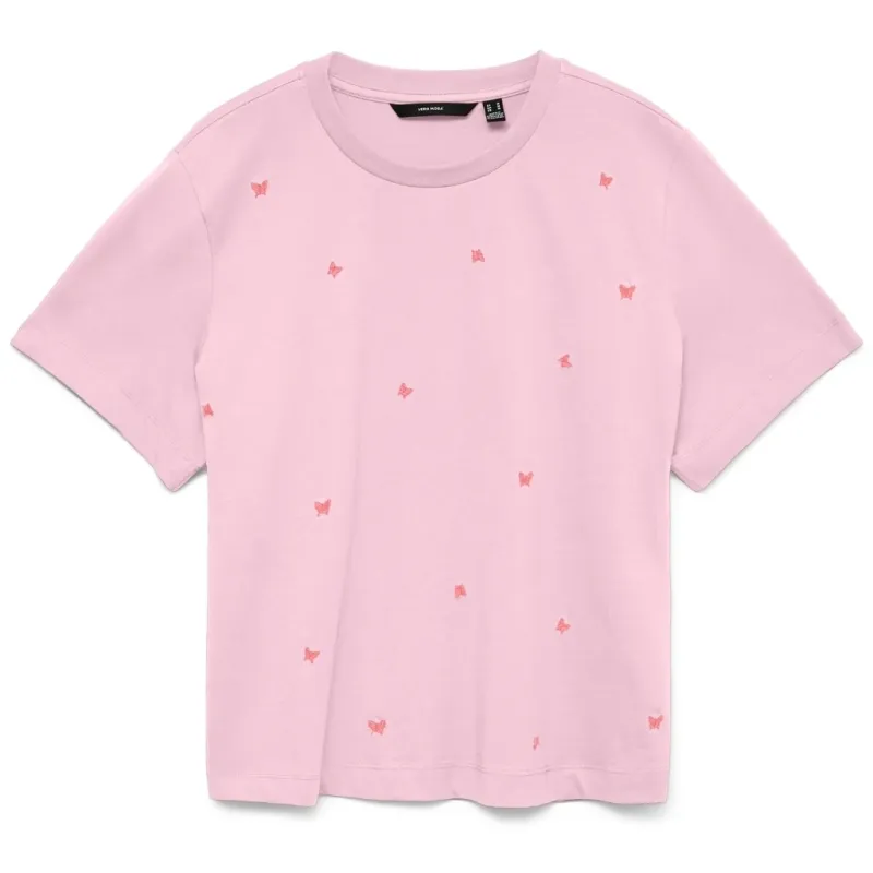 VERO MODA dame top VMSOLA - Pink a boo butterfly