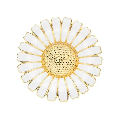 Lund Marguerit Broche i forgyldt Sølv - 43 mm