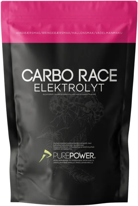 Purepower Carbo Race Elektrolyt Hindbær - 1kg