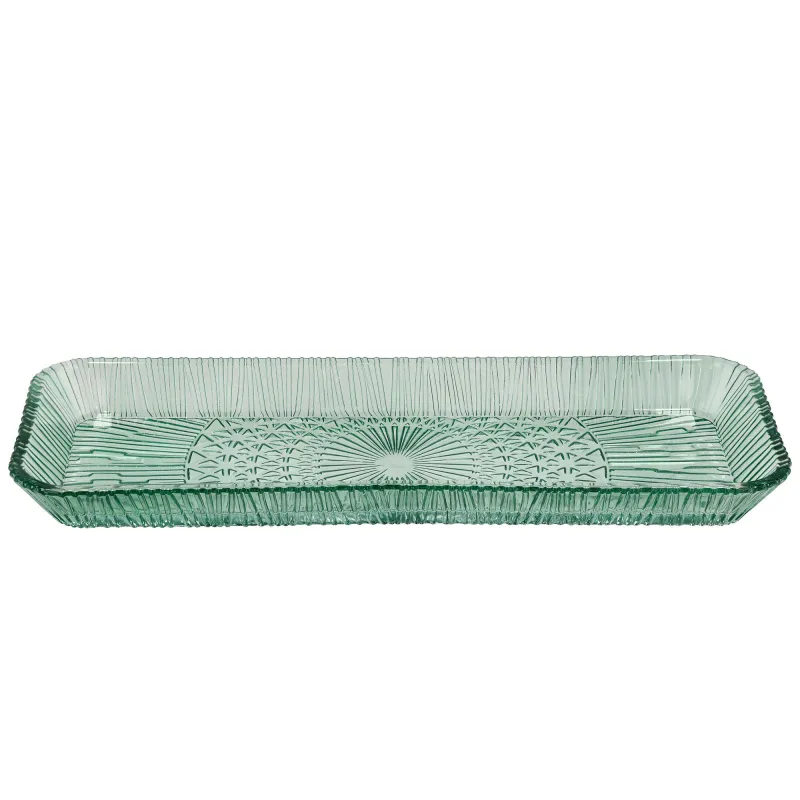 Bitz Kusintha Serveringsfad 38 x 14 cm, grøn