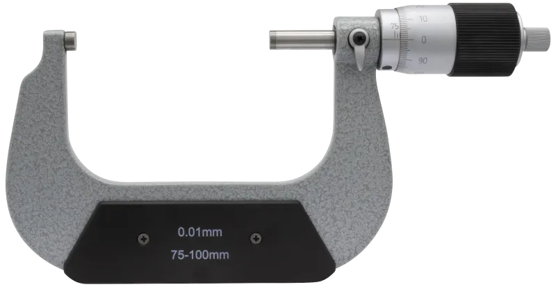 Mikrometerskrue DIN863 75-100×0,01mm m/stor tromle