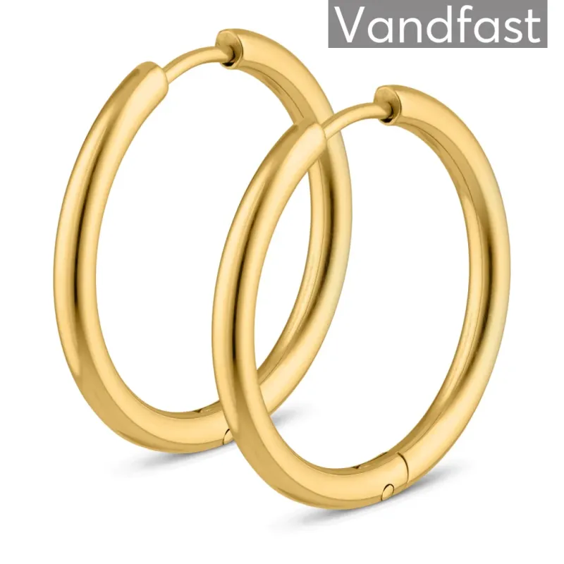 ANNEBRAUNER Creole Every Day 20mm Øreringe 18K Guldbelagt