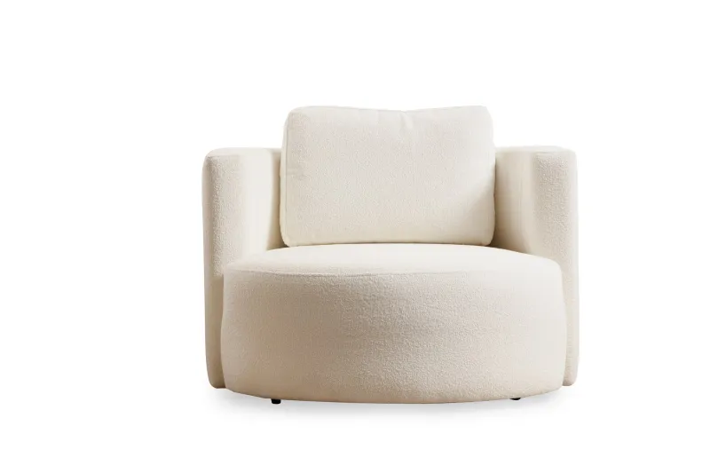 NORDVÄRK Asos lænestol, m. armlæn - creme polyester og plast