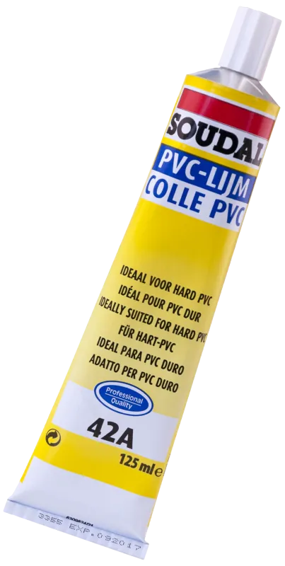 Soudal PVC-lim 42A t/hård PVC, 125ml klar