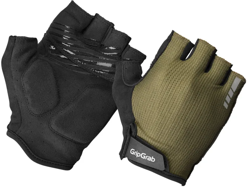 GripGrab EXPLR Polstret Kortfingret Sommerhandsker - Olive Green