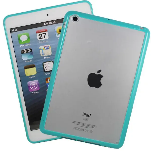 iPad Mini mat transparent bumpercover. Ocean green.