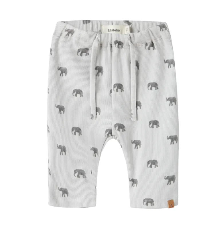 Lil Atelier Lavo - Emi Loose Pants - Glacier Gray/Elephant - 56 cm