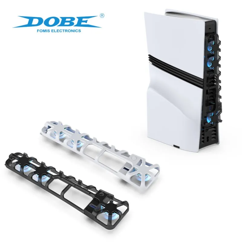 PlayStation 5 Pro USB køler. DOBE PS5 Pro Cooling Fan med LED. Hvid
