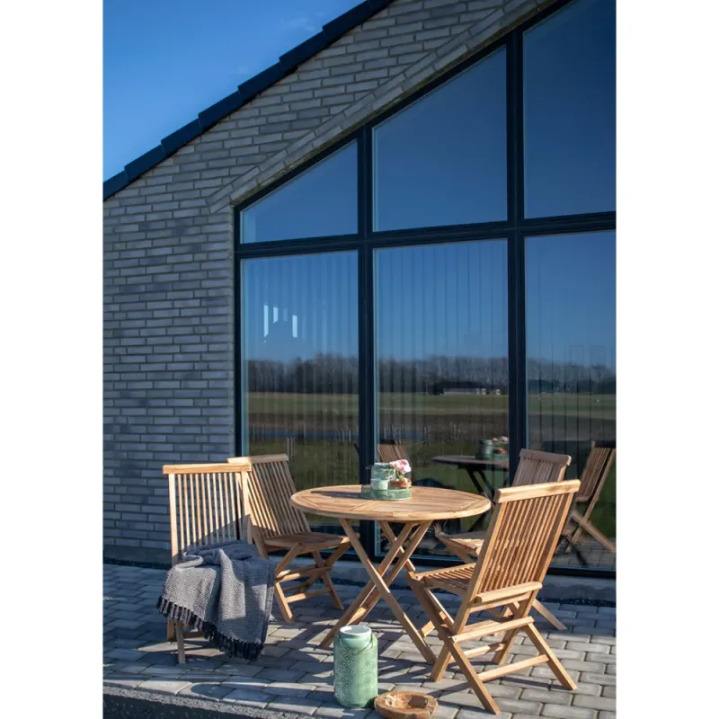 House Nordic - Oviedo Havebord i teaktræ, Ø100x75cm