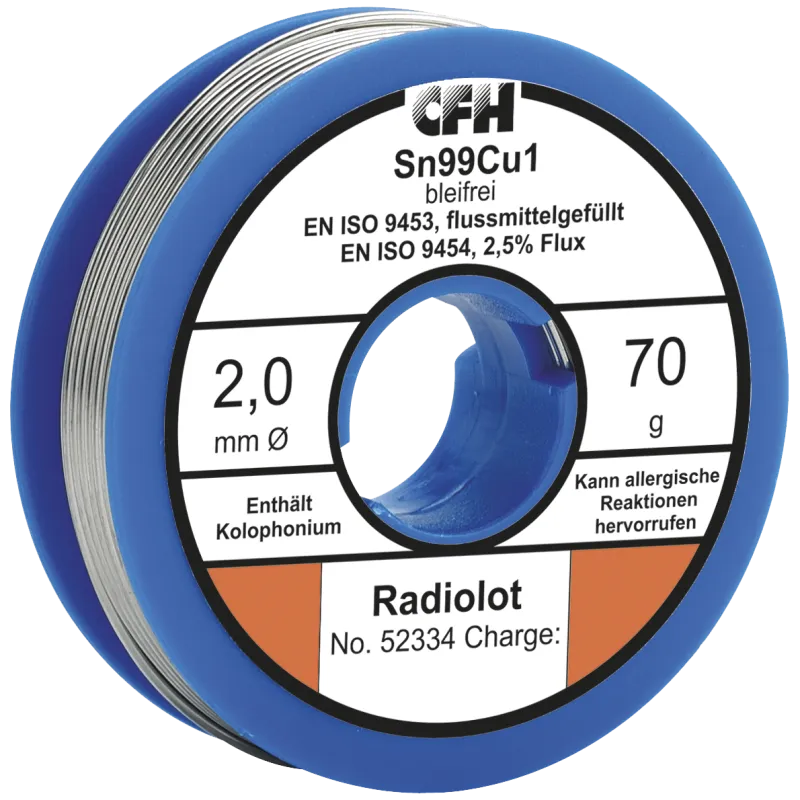 Loddetin RL-334 radio Sn99Cu1 2,0 mm 70 g