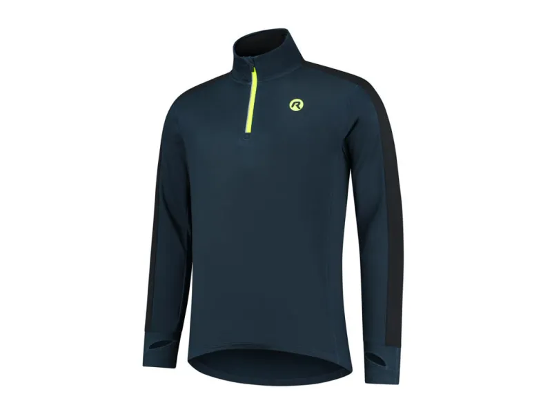 Rogelli Electro - Sports T-shirt - Lange ærmer - Dynaflex - Blå sort flour - Str.