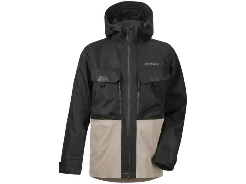 Didriksons - Stig - Herrejakke - Black/Beige - Str. XXL