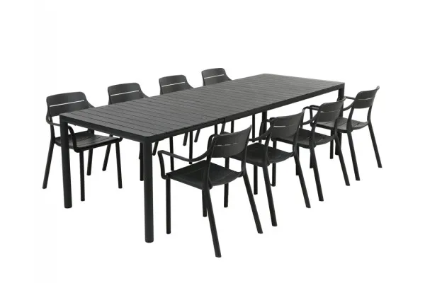 Nardi Tevere Cassia Havemøbelsæt 210-275cm - Antracit